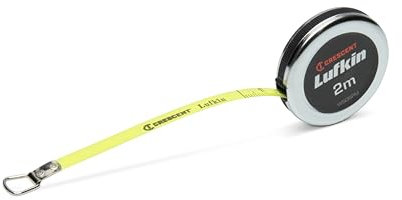 Lufkin W606PM Cinta Métrica Executive Diameter de Bolsillo, 2 m x 6 mm para Medir Diámetros en mm, con Carcasa Cromada