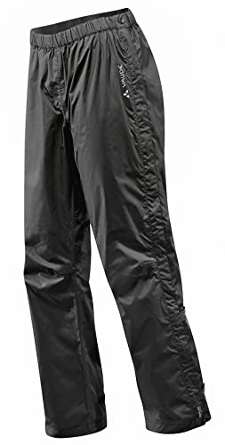 VAUDE 5392 Pantalon de Pluie pour vélo Femme Noir FR : M (Taille Fabricant : 40)