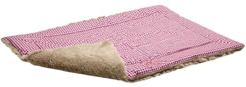HUNTER Hundedecke ASTANA, kuschelige Hundedecke im Karo-Design, ideal als Einlage für Hundebetten oder Möbel, pflegeleicht & bei 30°C waschbar, Farbe: rot