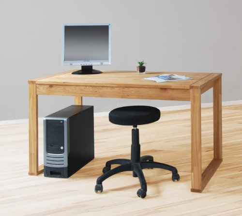 Schreibtisch Esstisch 140 x 70cm, in Wildeiche Massiv 4600-51