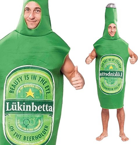 Bristol Novelty AC473 Beer Bottle Costume, Unisex-Adult, One Size