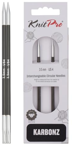 KnitPro Karbonz Austauschbare Nadelspitzen 5 (13cm) | 3,5mm