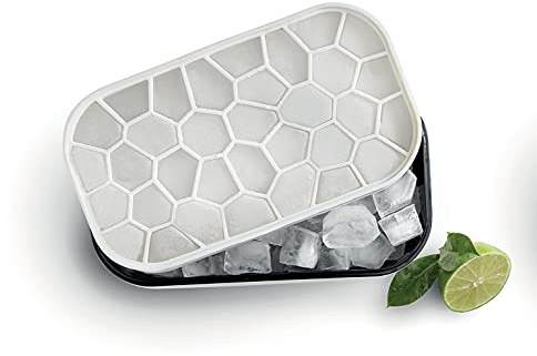 Lékué Ice Box Silicone Ice Cube Tray and Storage Box - White