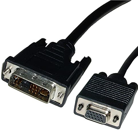 BeMatik - Cable DVI-A Macho a VGA Hembra de 1,8 m