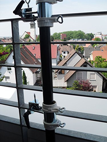 2 STÜCK - STABIELO ABSTANDS CHIRMHALTER für Ø 23-40 mm Stöcke mit Aufnahmehülse - für Befestigungen an runden oder eckigen Elementen von 25 bis 55-60 mm - - Holly Produkte STABIELO ® -