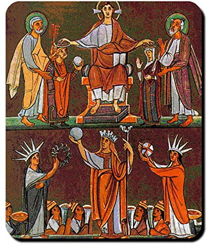 perikope libro Germania Reich mela szepter Incoronazione Kunigunde Heinrich II 1010 pittura – Mouse Pad Computer Laptop PC # 16206