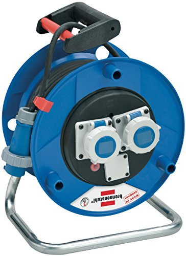 Brennenstuhl 1132825 Avvolgicavo 33 M Serie Garant St Spina Cee 2 Prese Cee Ip67, Blu
