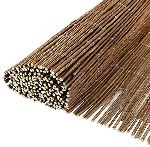 Windhager Sichtschutzmatte Nagoya, Weidenzaunmatte für Garten, Balkon und Terrasse, Sichtschutz-Zaun aus naturbelassener Weide, Blickschutz, 90 x 300 cm, 06621