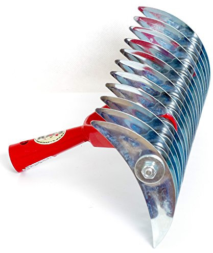 Handvertikutierer 35cm Schneidrechen Vertikutierer Rasenlüfter Harke Rechen K_93