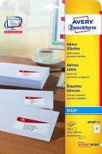 Avery Zweckform© J8160-25 Adress-Etiketten, 63,5 x 38,1 mm, Geeignet fr Deutsche Post INTERNETMARKE, 25 Blatt/525 Etiketten, weiá