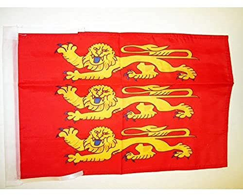 AZ FLAG Drapeau Haute-Normandie 45x30 cm Polyester 100D Cordelettes | Usage intérieur et extérieur Drapeau décoratif bas-normand coutures doubles et bords renforcés