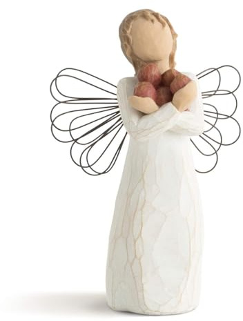 Willow Tree Good Health Angel, an Abundance of Health and Happiness, Holding Apples as Symbol of Hope and Healing, Thank You to Teachers, or Hospitality Gift, Sculpted Hand-Painted Figure