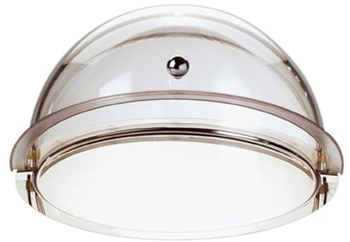 APS 9080 Rolltop-Haube, Abdeckhaube, Kuchenhaube, mit Edelstahltablett, Ø 38 cm, Höhe 24 cm, rutschfeste Haubenfixierung, Kunststoff (SAN), Made in Germany