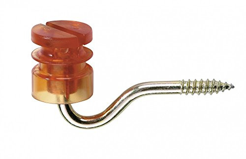 Kerbl 100 Stück Schlitzisolator Polycarbonat 6,0 mm Stütze Weidezaunisolator für Litze und Draht