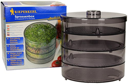 Kiepenkerl SPERLI Sprossenbox Set 618404 – Keimgerät für frische Sprossen & Microgreens, mehrstufiges Anzuchtsystem, ganzjährig nutzbar, einfache Handhabung für Küche & Fensterbank, 1 Set