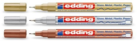 Edding Glanzlack-Marker Sharpie Fine (0,8 mm) 780-8er Pack - Farben wählbar