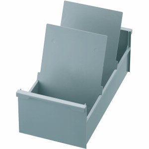 Styro 2 x Karteitrog A5 hoch öko-grau