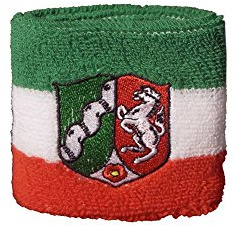 Flaggenfritze Schweiß- und Stirnbänder Deutschland Nordrhein-Westfalen, für Erwachsene und Jugendliche, Sport/Fitness/Yoga, modisches Fan-Accessoire