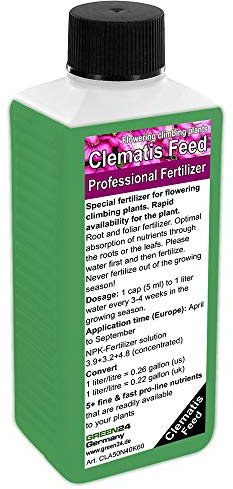 GREEN24 Clematis Liquid Fertilizer HighTech NPK+(Fe), Root Soil Foliar Fertiliser - Professional Plant Food