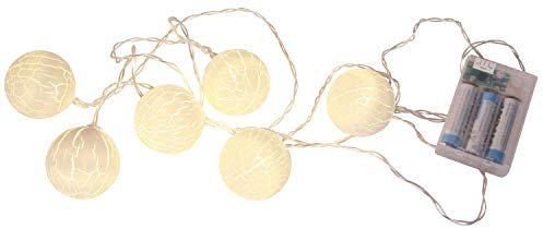 LED-Lichterkette - Ball Line Indoor - Batteriebetrieb - Timer - 2,00m - 6x Warmweiß - Transparent