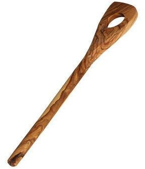 Kremers 7048 Olivenholz Kochlöffel Spitz Mit Loch ca. 30cm
