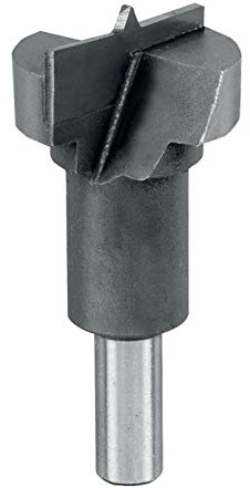 kwb Hart-Metall Scharnier-Loch-Bohrer 26 mm für Topf-Scharniere, Made in Germany, brüniert, abgedrehter Schaft
