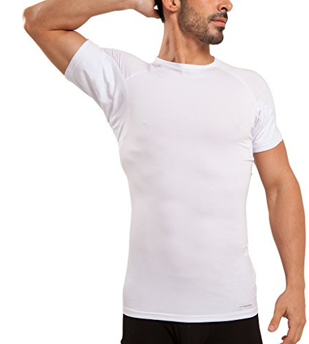 Ejis Sweat Defense Undershirt | Crew Neck| Underarm Sweat Proof Micro Modal