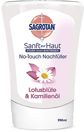 Sagrotan No-Touch Nachfüller Extra Care Lotusblüte und Kamillenöl, Flüssige Handseife, 1er Pack (1 x 250 ml)