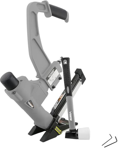 NuMax SFL618 Pneumatic 3-in-1 15.5-Gauge and 16-Gauge 2 Flooring Nailer / Stapler with Flooring Mallet and Interchangeable Base Plates