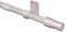 Interdeco Cafehausstangen/ausziehbare Gardinenstangen Silber-Grau in 12 mm Ø, 55-85 cm