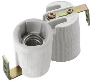 Portalampada in ceramica da 230 V con presa HLDR- E14 - F