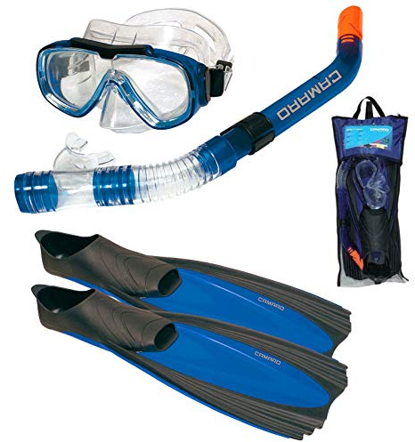 CAMARO Professional Complete Flossenset Schnorchelset Tauchset Maske Schnorchel Flossen