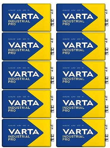 Varta Industrial 4022 Lot de 10 Piles alcalines MN1604 6LR61 9 V