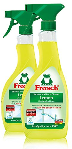 Frosch Natural Lemon Shower & Bathroom Cleaner Spray Bottle, 500ml (Pack of 2)