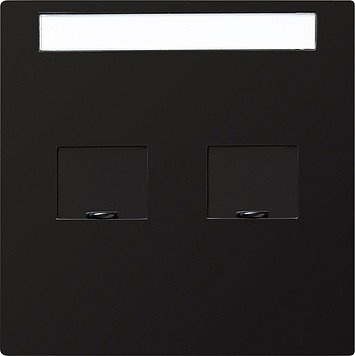 Gira 066347 Abdeckung Modular Jack Beschriftungsfeld, S, schwarz