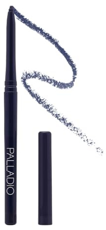 Palladio Retractable Waterproof Eyeliner, Richly Pigmented and Creamy, Slim Twist Up Pencil Eyeliner, No Smudge Formula with Long Lasting Application, No Sharpener Required, Deep Blue