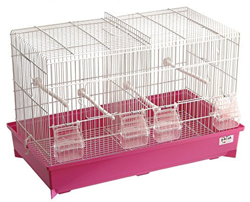 Gabbia Per Canarini 'Cova 2' Verniciata. Fondo Esterno In Plastica E Divisione.