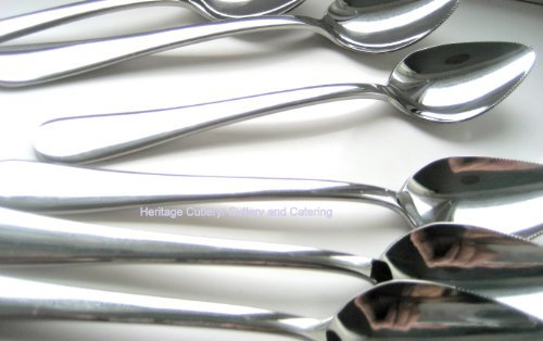 6 grapefruit spoons with serrated edge