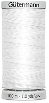 Gütermann Creativ Gütermann Garn Extra Stark Nähgarn Polyester 100m Nähmaschinengarn Universal ReiÃŸfest UV Beständig (WeiÃŸ, 1)