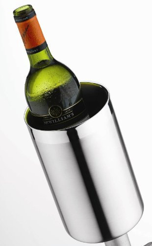 Grunwerg SS-28S Wine Cooler, Aluminium, Silver, 14.5 x 14.5 x 23 cm