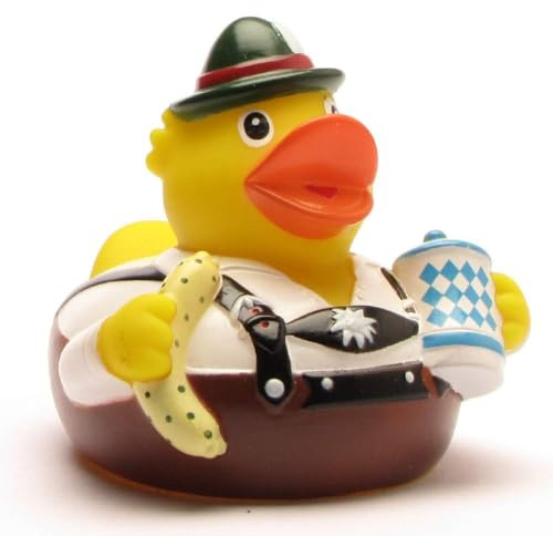 Duckshop I Badeente City Duck Bayern I Quietscheente L8cm I Quietscheentchen I Geschenk für Oktoberfest I Präsent Sammler I Souvenir