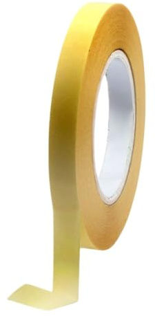 BONUS Eurotech 2BT15.00.0009/050A# 0 Double Sided Self Adhesive Tape, Synthetic Rubber Adhesive On Both Sides, Width 9 mm, Length 50 m, Total Thickness 0.10 mm, Brown