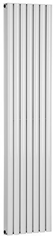 Manissa White 1800 x 420 Double Central Heating Oval Tube Designer Radiator 7918BTU