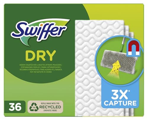 Swiffer Bodenwischer Boden Staubtücher Nachfüllpack 36 Tücher, Nimmt 3x Mehr Staub & Haare Auf Und Schließt Diese Ein