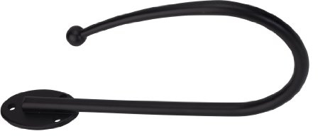 DécoProfi Raffhalter für Vorhänge/Gardinen Schwarz Matt Metall I Hochwertiger Vorhanghalter/Gardinenhalter für die Wand I Dekorativer Schraubhaken für Gardinen I 1 Stück