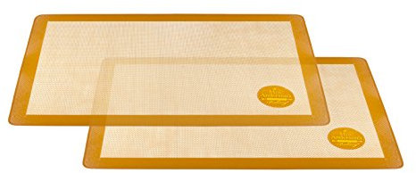 Mrs. Anderson's Baking Antihaft-Silikon-Backmatte – wiederverwendbare Ofeneinlage & Gebäckmatte – für Brot, Kekse, Braten und mehr – Baker's Essentials – hitzebeständig bis 250 °C – halbe Backmatte