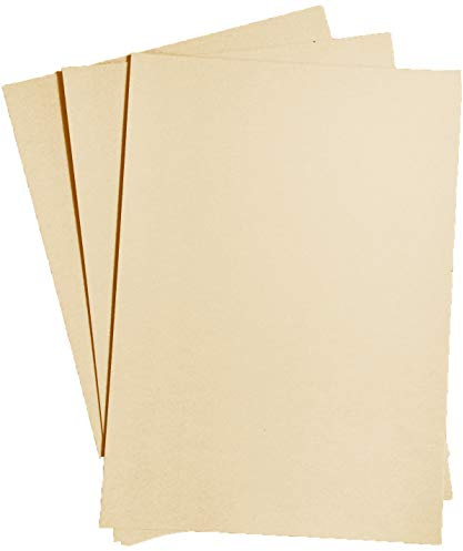 100 Blatt DIN A3 beige Papier 120g/m² komplett durchgefärbt, farbiges Papier bedruckbar 297x420 mm