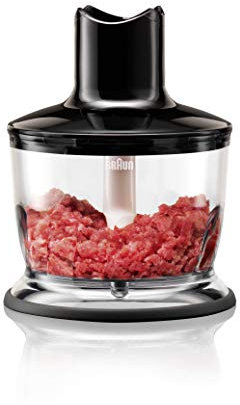 Braun Zerkleinerer Aufsatz MQ 30 - Stabmixer Zubehör kompatibel mit Braun MultiQuick Stabmixer mit EasyClick System, 500 ml, 220 Volt, schwarz