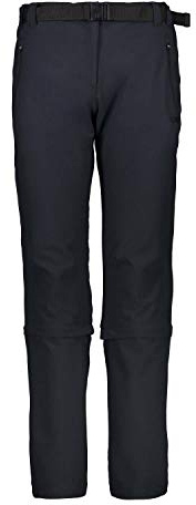 CMP Stretch Zip Off Trousers Femme, Anthracite,D40