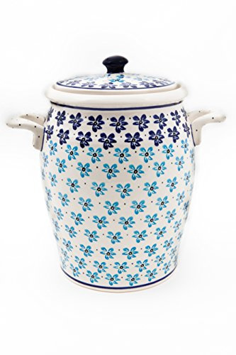 Original Bunzlauer Keramik Rumtopf 4,2 Liter Mehrzwecktopf Keramiktopf Einlegetopf (Dekor 1111)